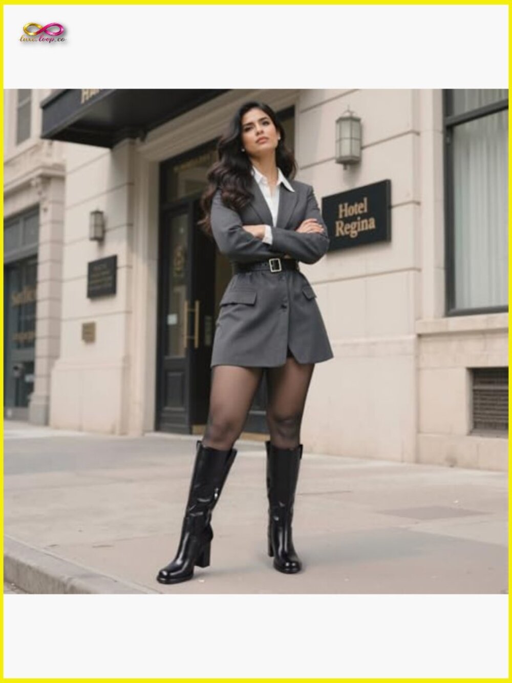 Platform Knee High Boots Chunky Heel Square Toe Fall Festival Concert Boots - Picture 6 of 7